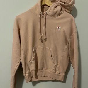 blush color hoodie